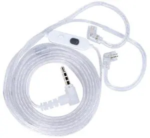 KZ-M2 Dual-Microphone Silver-Coated 3.5mm Upgrade Cable IntegratesProfessional-Level Dual-Microphone Array for Full-BandwidthUltra-High-Definition Microphone