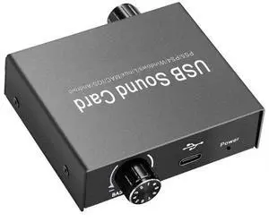 USB Sound Card - Driver-Free External Computer Sound Card Converter for Stereo Output Volume Adjustment