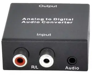 Analog to Digital Converter- Left and Right Channel RCA to Fiber Optic Coaxial Audio
