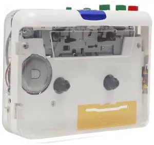 TON010S Cassette Recorderwith USB interface, transparent casing, colorbuttons,Type-C powersupply