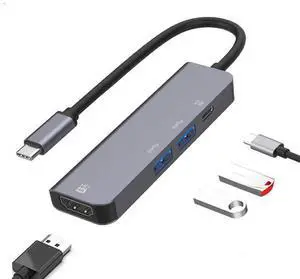 Type-Cto HD+2-port UsB 3.0 + PD Expansion Dock Four-in-0ne -UsB-c Expansion Hub for High-Definition Conversion 4K