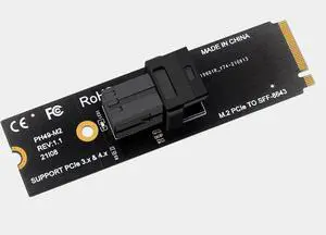 M.2 NGFF Mkey PCleX4 to SFF8643/SFF8639 adapter expansion card adapter PH49-M2