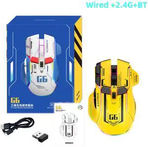 10-key macro programming game mouse mech version designedwith ergonomicfeatures. Wiredcomputer mechanical mouse with RGB backlighting