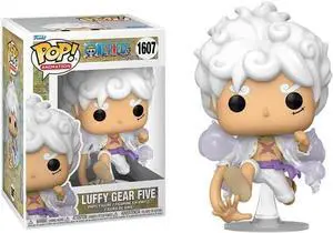 POP Anime: One Piece - Monkey D. Luffy Gear Five Funko Vinyl Figure (Bundled with Compatible Box Protector Case), Multicolor, 3.75 inches