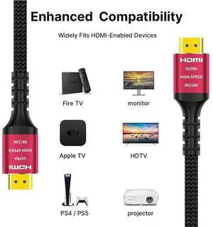 8KHDMI 2.1 Cable(H133R)  0.5M