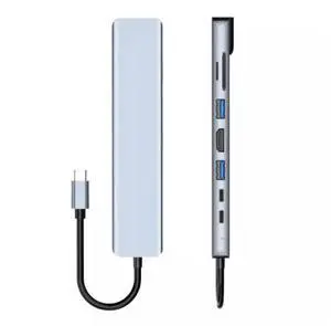 Type-C expansion dock 8-in-1 - UsB hub, notebook computer hub, multi-functional intelligent expansion, metal Type-C expansion dock 8-in-1 - UsB hub, notebook computer hub, multi-functional intelligent expansion, metal