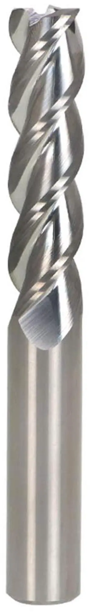 findmall 1/2 Inch Helix Carbide End Mill 3 Flute 2 Inch Iength of Cut Fit for Aluminum Cut Non-Ferrous Metal Upcut CNC Spiral Router Bit