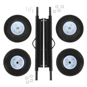findmall Replacement for EU3000is Wheel Kit for Generator, White All-Terrain Solid Tyres