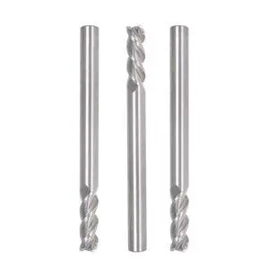 findmall 3Pcs 1/8 Inch Helix Carbide End Mill 3 Flute 3/8 Inch Length of Cut Fit for Aluminum Cut Non-Ferrous Metal Upcut CNC Spiral Router Bit