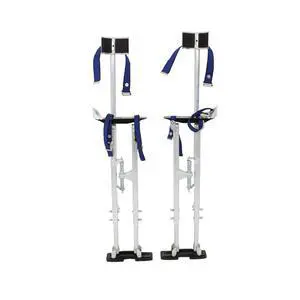 findmall 36-48 Inch Drywall Stilts Silver Adjustable Aluminum Stilt Tool Fit for Painting or Cleaning