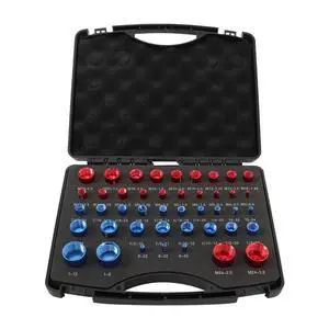 findmall 44 PCS Nut and Bolt Gauges Nut and Bolt Thread Checker Nut and Bolt Identification Tool