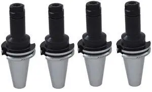 4Pcs CAT40 Tool Holder ER16 Collet Chuck Set length 4"/100mm Chuck Tool Holder Set Mill Holder for CNC Engraving Machine Milling Lathe(4Pcs CAT40-ER16-100)