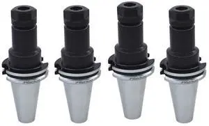 4Pcs CAT40 Tool Holder ER20 Collet Chuck Set Length 4"/100mm Chuck Tool Holder Set Mill Holder for CNC Engraving Machine Milling Lathe(CAT40-ER20-100)