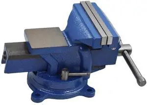 findmall 4" Bench Vise with Anvil 360 Swivel Locking Base Table top Clamp Heavy Duty Vice