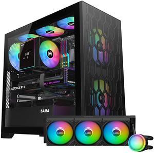SAMA V Mesh Mid-Tower ATX PC Case & SAMA L60 CPU AIO Water Cooler