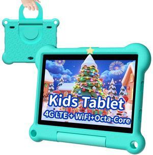 ADREAMER Octa Core Android 13 Tablet for Kids, WiFi Tablet Support SIM Card(T-Mobile, Verizon), 64GB+128GB, EVA Shockproof Case, 6000mAh, Kids APPs, Gift for Kids (Green)