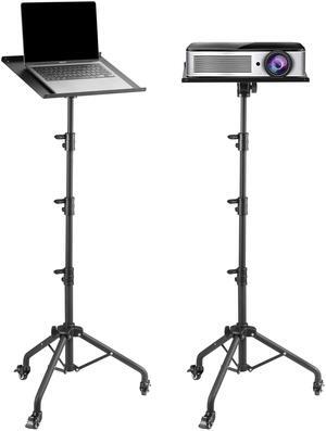 ETHU Projector & Laptop Stand on Wheels Height Adjustable 22-47 Inch for DJ Equipment, Music Stand, Outdoor, Office, Home, Stage, Studio Floor Laptop Stand for Home Theater, Office & Public Speaking
