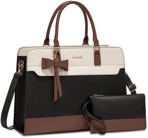 LOVEVOOK Laptop Tote Bag for Women,Leather Work Bag, Waterproof Business Teacher Bag,Large Computer Handbag Purse Briefcase,Office Gifts for Women
