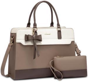 LOVEVOOK Laptop Tote Bag for Women,Leather Work Bag, Waterproof Business Teacher Bag,Large Computer Handbag Purse Briefcase,Office Gifts for Women