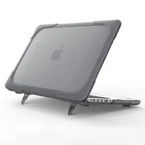 Compatible with Funut MacBook Pro Retina 13 inch Case 2012-2015 Release A1425/A1502 Heavy Duty Plastic Hard Protective Case Kickstand Shockproof Cover for MacBook Pro 13 inch (# Gray)