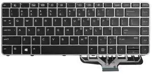 New Replacement Keyboard Compatible with HP Elitebook Folio 1040 G3 818252-001 844423-001 with Backlit with Silver Frame