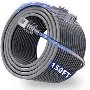 WAWINY Standard Starlink Gen 3 Cable 150FT/46M, Cable Gen 3 Replacement, Durable Waterproof V3 Cables for Rectangular Starlinks Satellite, Ethernet Extension Cords - Grey