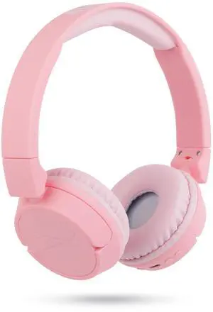 Altec Lansing - Kid Safe 2-in-1 Bluetooth Headphones, Safe Volume Limiting, Foldable Design, Enjoy Audio and Protect Your Child's Hearing (Pink)