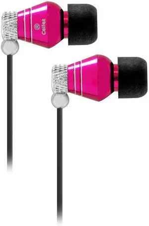 Cellet Hot Pink C.SHINE Dynamic Driver 3.5mm Stereo Earpiece/Headset For Apple iPhone 3GS, Blackberry Storm 9530, Bold 9000, Curve 8300 and Other Models with 3.5mm Input