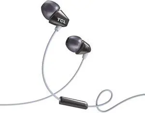 TCL SOCL100BK Socl 100 in-Ear Earbuds Wired Headphone with Passive Noise Isolation and Built-in Mic - Phantom Black