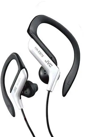 JVC HAEB75W Sports Clip Headphone, White, 1.60 x 4.40 x 3.90 inches