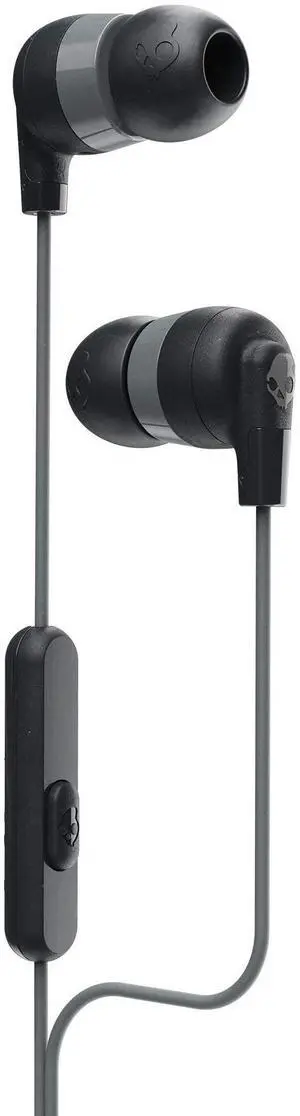 Skullcandy Inkd+ Wired Earbuds with 3.5mm Plug, Noise Isolating Fit, Built-In Microphone Call and Track Control, Ear Gel Sizes Included for Custom Fit, Convenient for Travel - Black