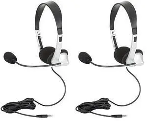 Egghead EGG-IAG-1007TRSS-SO Mobile-Ready Stereo Headsets with Boom Microphone (Pack of 2)