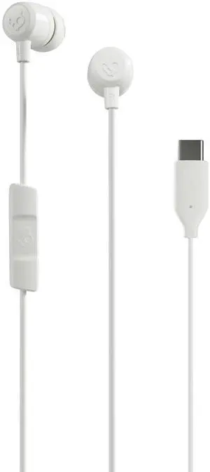 Skullcandy Jib USB-C Wired Earbuds with Noise Isolating Fit, Built-in Microphone Call and Track Control for iPhone Android, Ear Gel Sizes Included for Custom Fit - Bone
