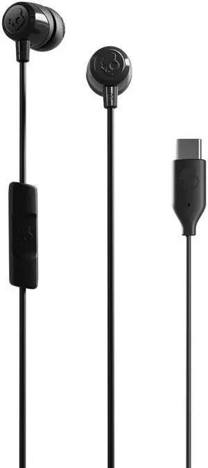 Skullcandy Jib USB-C Wired Earbuds with Noise Isolating Fit, Built-in Microphone Call and Track Control for iPhone Android, Ear Gel Sizes Included for Custom Fit - True Black