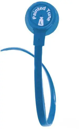 Dual Electronics Painted Tunes HF200B Tangle-Free Flat Wire Noise Reducing Earbuds with Carrying Case Blue