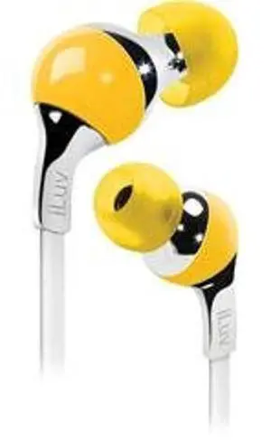 iLuv iEP313YEL Ergonomic and Comfort Flat-Wire Earphones (Yellow)