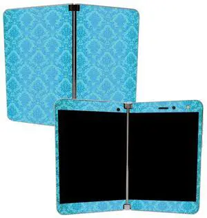 MIGHTY SKINS Skin for Microsoft Surface Duo - Blue Vintage | Protective, Durable, and Unique Vinyl Decal wrap Cover | Easy to Apply, Remove, and Change Styles | Made in The USA (MISURDUO-Blue Vintage)