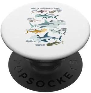 Shark Lover Shark Lover Types Of Hammerhead Shark Funny Love PopSockets Standard PopGrip