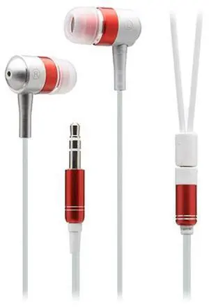 Cygnett GrooveAtomic Earphones for Discerning Ears for iPod and MP3 Players (Red with White Cable)