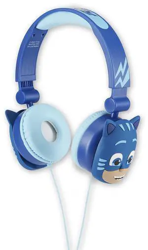 PJ Masks Over-Ear Headphones for Kids - Adjustable Headband, Stereo Sound, Tangle-Free Cable, Volume Control, and 3.5mm Jack - Perfect for School, Home, and Travel
