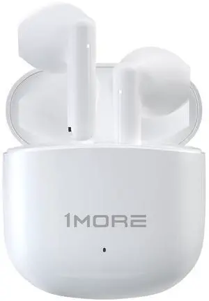 1MORE Q10 Wireless Earbuds, Bluetooth 5.3 Half in-Ear Lightweight Ear Buds, Comfort Fit, Deep Bass Stereo Headphones with Dual Mics, 26H Playtime, one Step-Pairing, IPX4 Waterproof Earphones, White