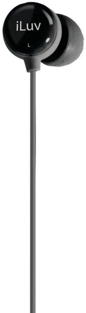 iLuv iEP320BLK Sweet Cotton Mini High-Fidelity Stereo Earphones - Black