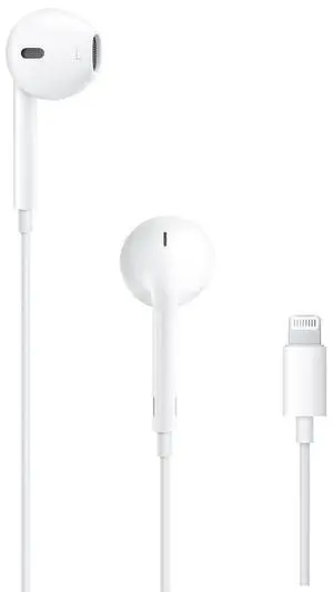 Apple EarPods Headphones with Lightning Connector, Wired Ear Buds for iPhone with Built-in Remote to Control Music, Phone Calls, and Volume