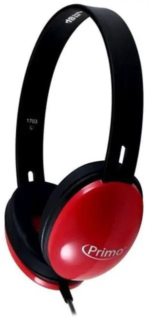 HamiltonBuhl Primo Stereo Headphones, Red