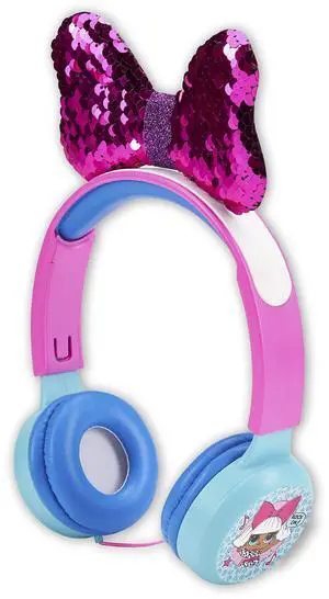 L.O.L. Surprise! Kids Safe Over The Ear Headphones HP2-13136 | Kids Headphones, Volume Limiter for Developing Ears, 3.5MM Stereo Jack, Recommended for Ages 3-9, by Sakar (Styles may vary)