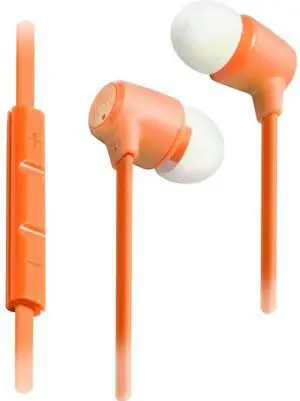 jWIN IEP215ORG Bubble Gum 3 Stereo Earphones with 3-In-1 SpeakEZ Remote for iPad/iPhone/iPod, Orange