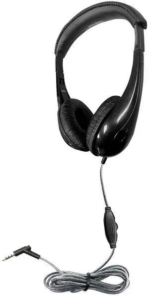 HamiltonBuhl Motive8 Mid-Sized Multimedia Headphone with in-line Volume Control , Black