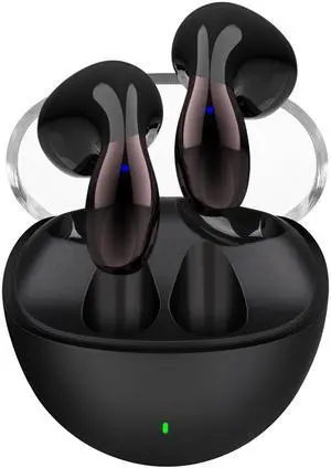 Wireless Earbuds, 5.3 Headphones 40Hrs Playtime with Charging Case, Waterproof Stereo in-Ear Earphones with Microphone for iPhone Android Cell Phone Sports Workout, Black