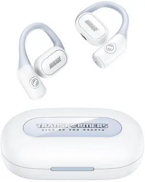ZOMBIES CAT Open Ear Headphones Wireless 5.4 Bluetooth Sport Earbuds with Ear Hooks for 60Hrs Playback with HD Mic, Music Game Dual Mode Clear Call Sweat-Proof for Running Fitness White