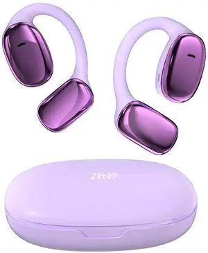 ZIHNIC AI Translation Earphones  3 Smart Translation Modes, Real-Time Language Assistance Supports 138 Languages, IPX5 Waterproof, Effortless Communication in Travel & Business-Purple